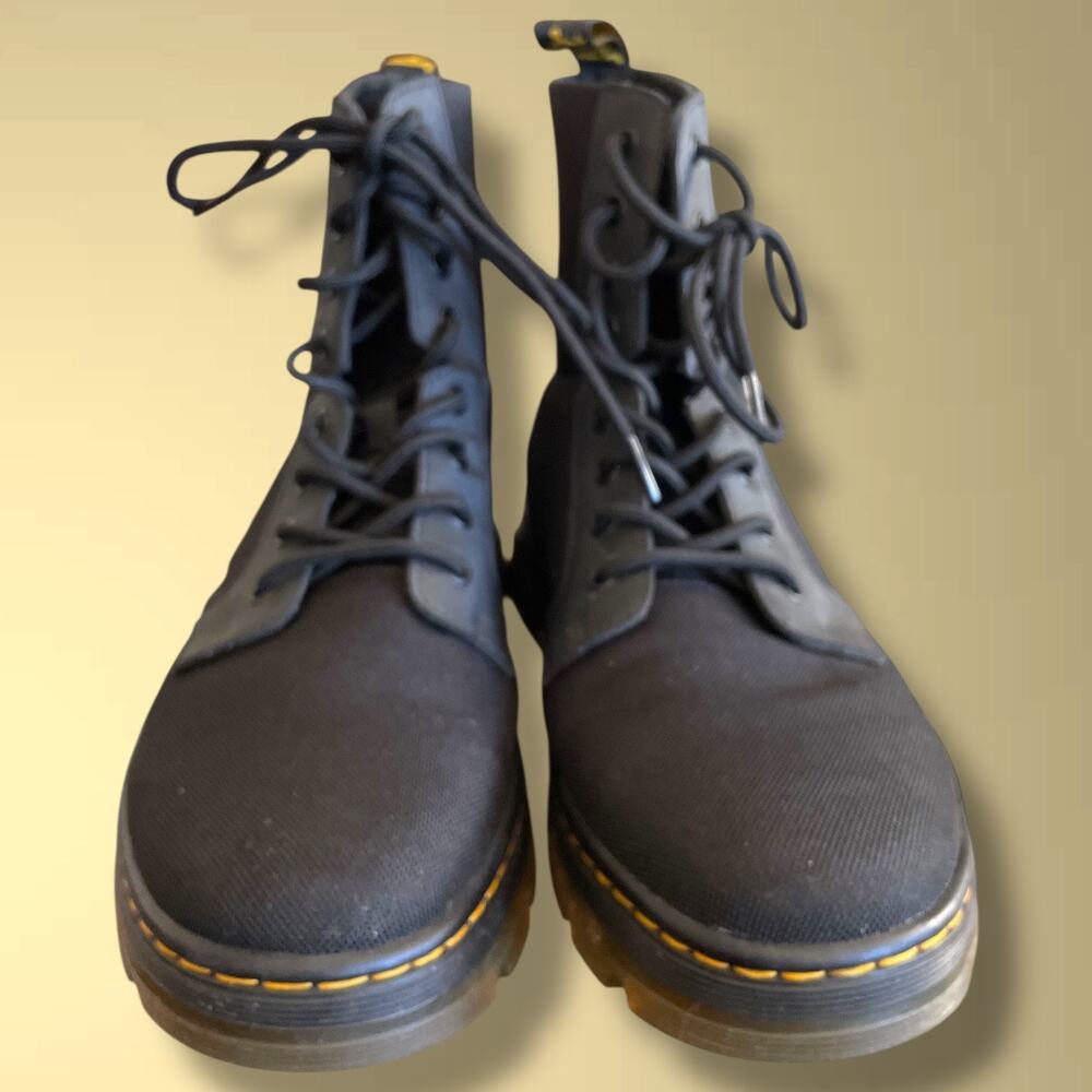 Like New! Dr. Martens Combs Combat Black Boots - Picture 2 of 12